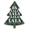 Fa La La Green Plaid Tree Shaped Pallet Wood Wall Art
